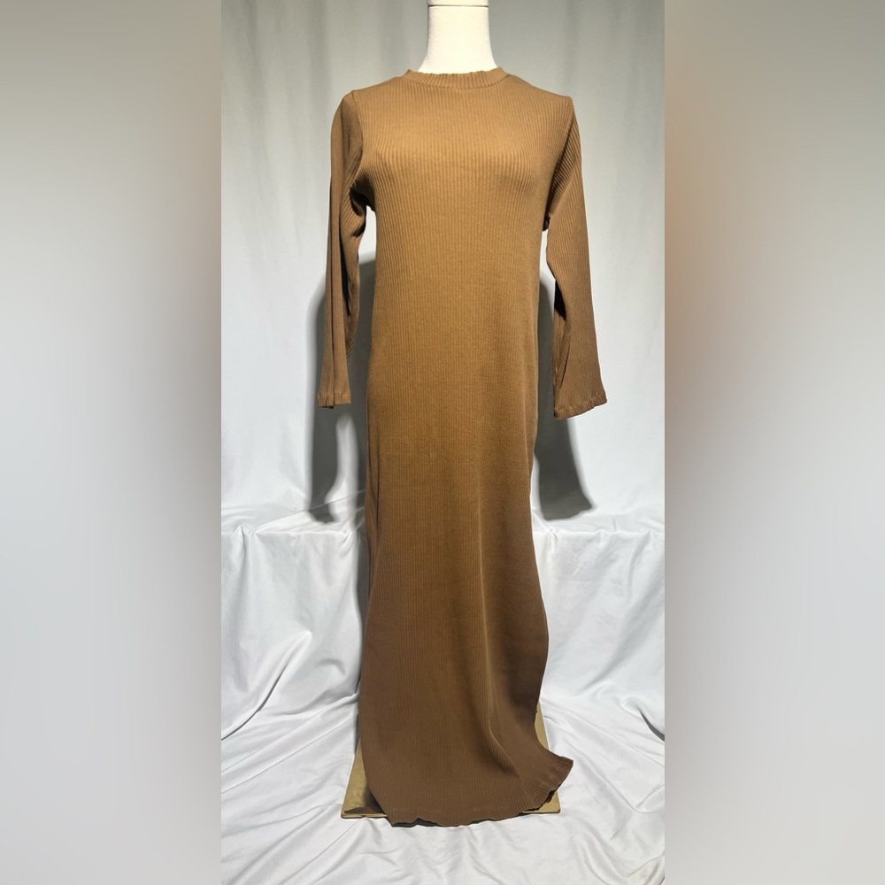 ROSAE PARIS LE VIVIENNE ribbed long sleeve dress | 36